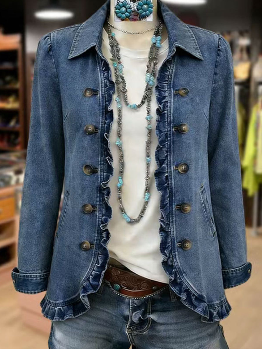 Nicole | Chaqueta Plisada con Volantes