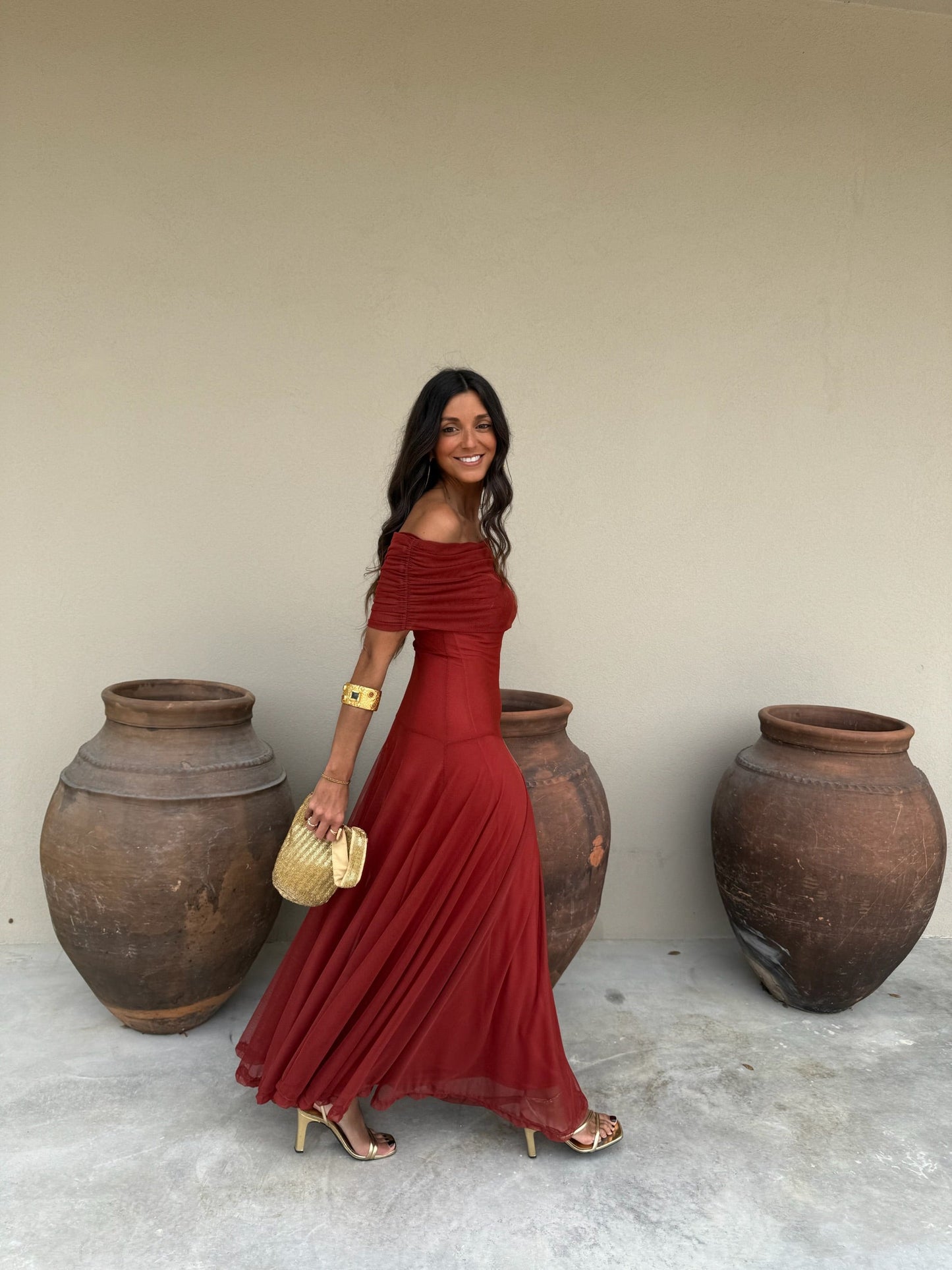 Toledo Dress -Terracota