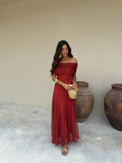 Toledo Dress -Terracota