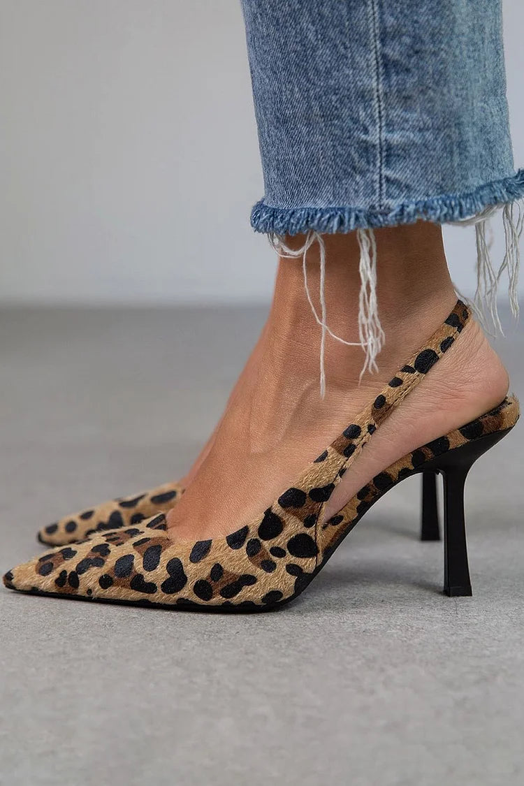 Avery™ | Tacones aguja con estampado de leopardo