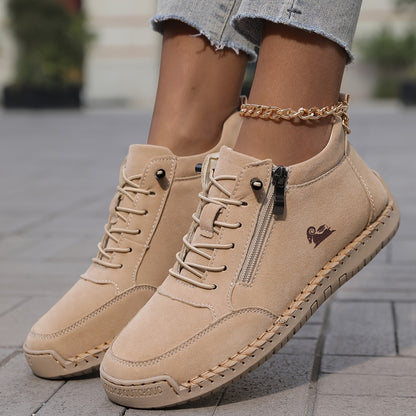Zapatos ortopédicos cómodos Flora con cremallera