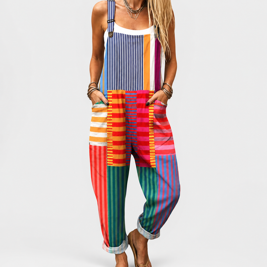 Mono Estampado con Rayas de Colores