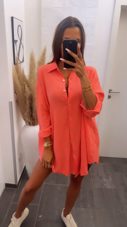 Blusa larga oversize de muselina