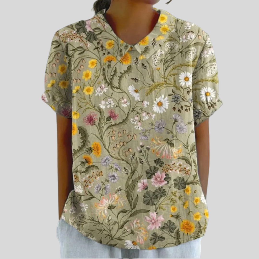 Top Floral Cómodo Elegante