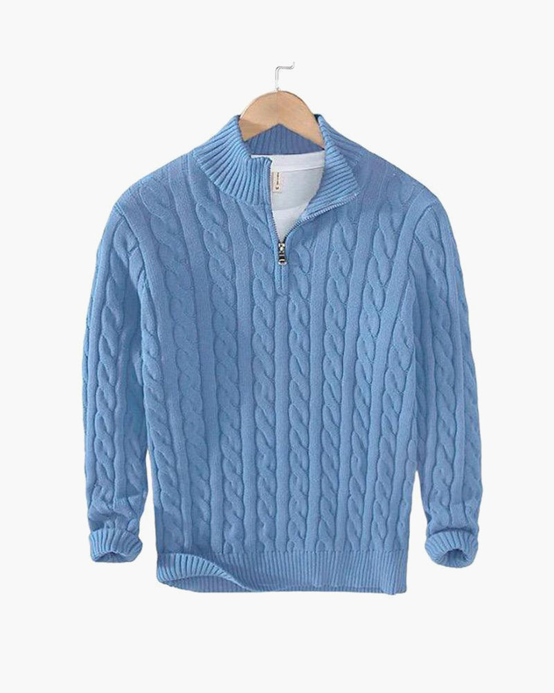 Jersey con cremallera trenzado