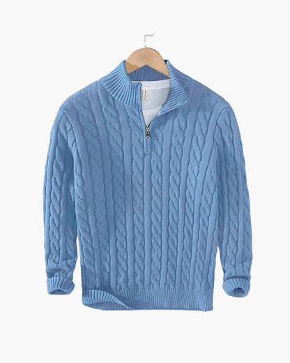 Jersey con cremallera trenzado