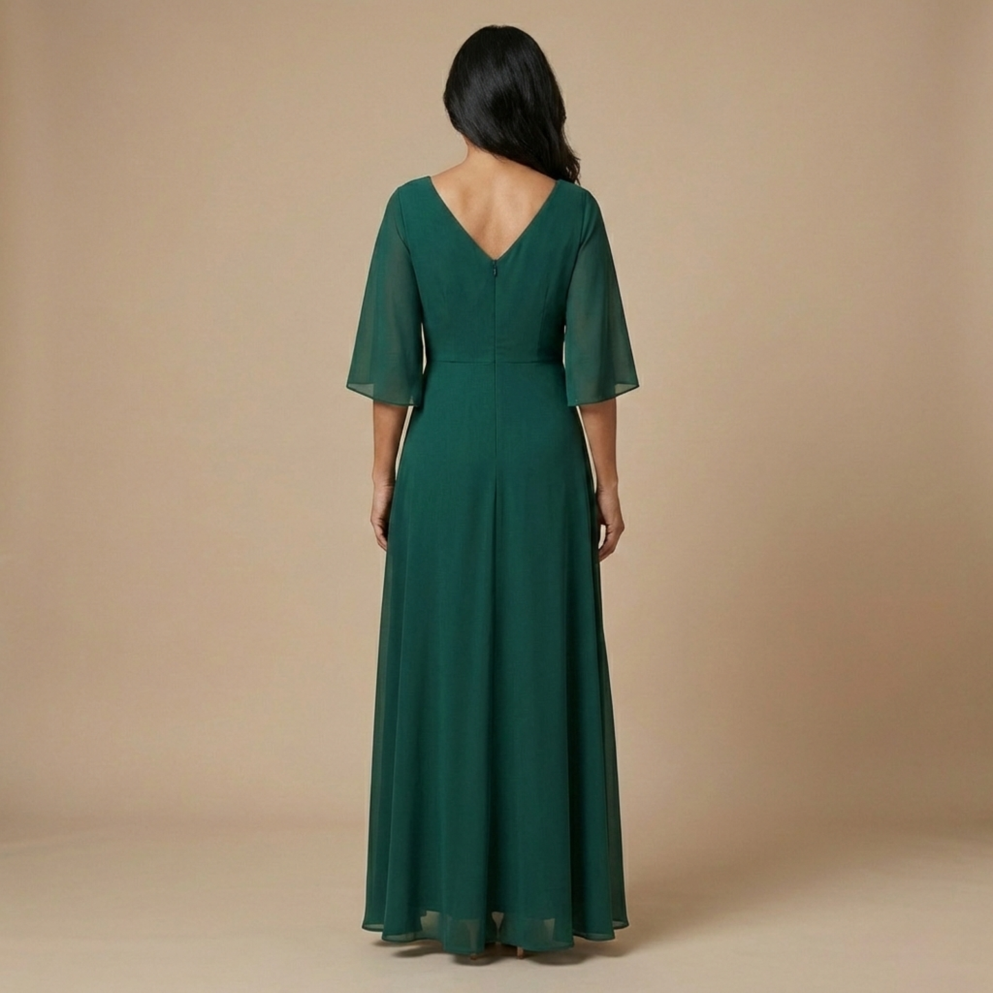 Lucía | Vestido de chiffon con escote en V