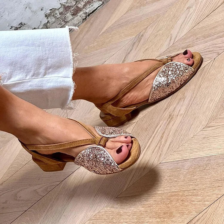 SANDAL GLITTER BAS