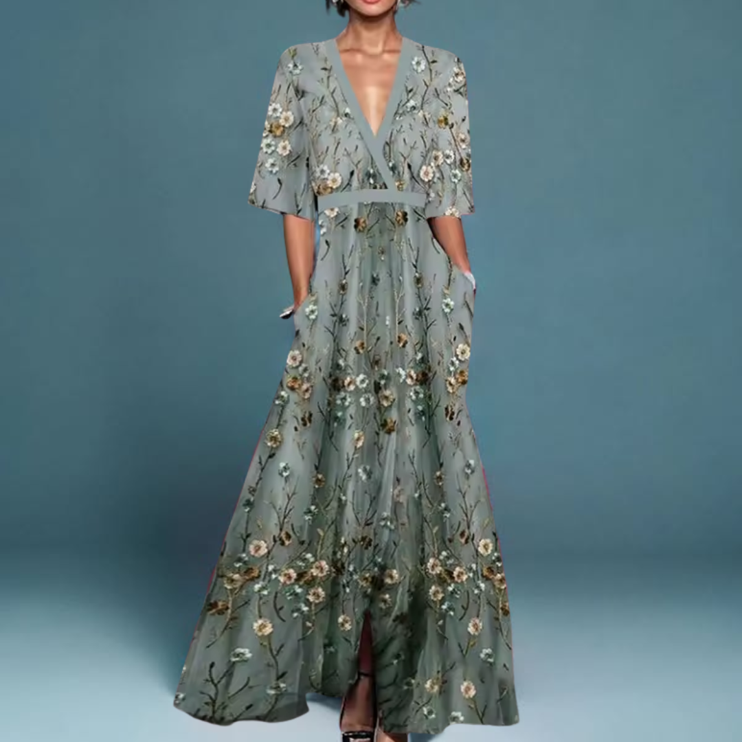 Michelle™ - Vestido Floral Cruzado Elegante