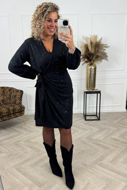 Vestido brillante - Negro