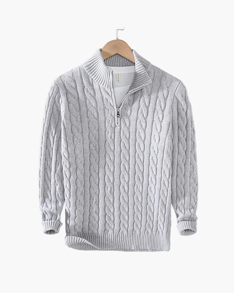 Jersey con cremallera trenzado