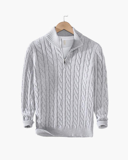 Jersey con cremallera trenzado