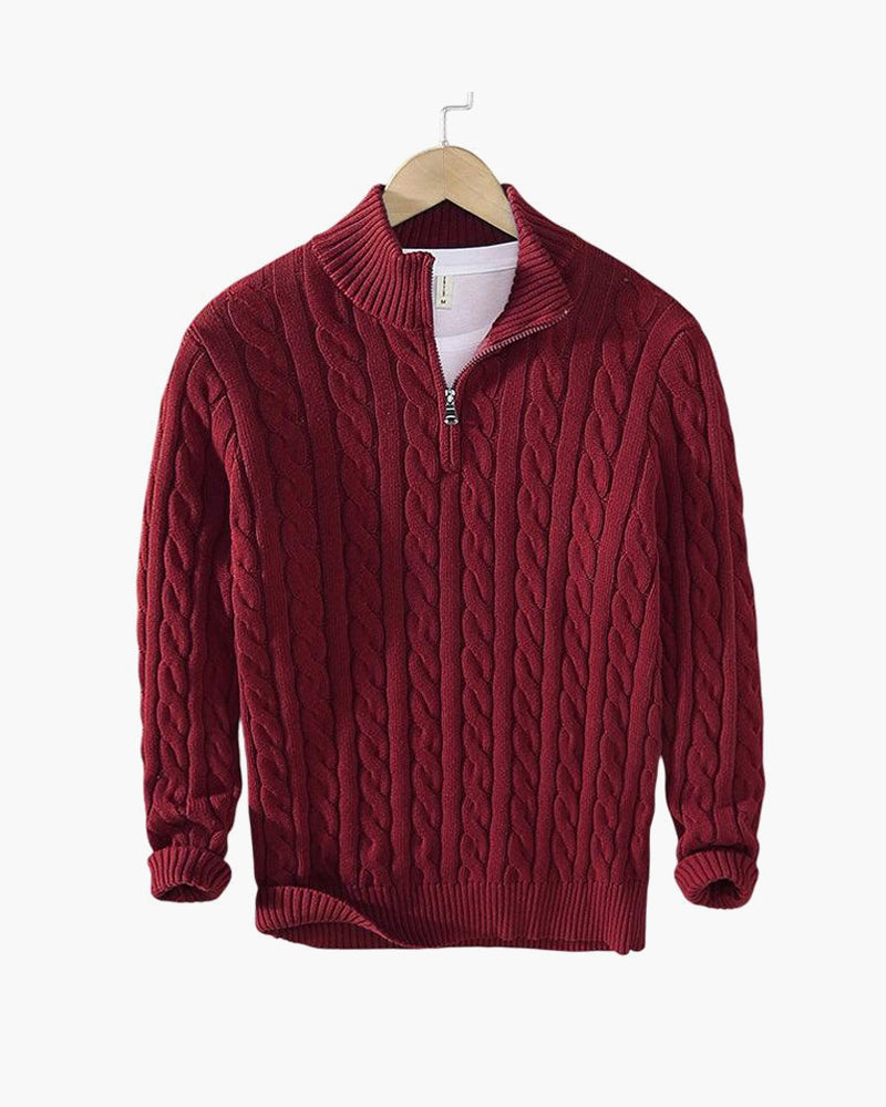 Jersey con cremallera trenzado