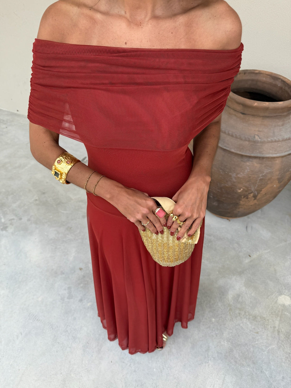 Toledo Dress -Terracota