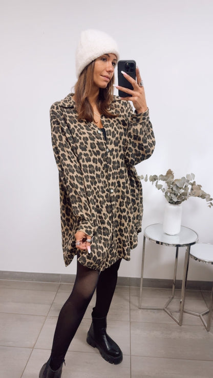 Blusa larga oversize de muselina