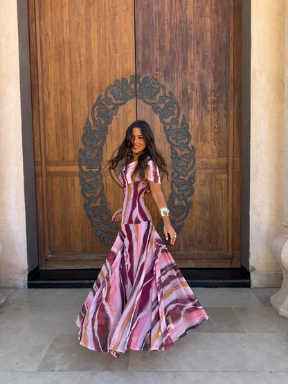 Toledo Dress - Estampado Morado