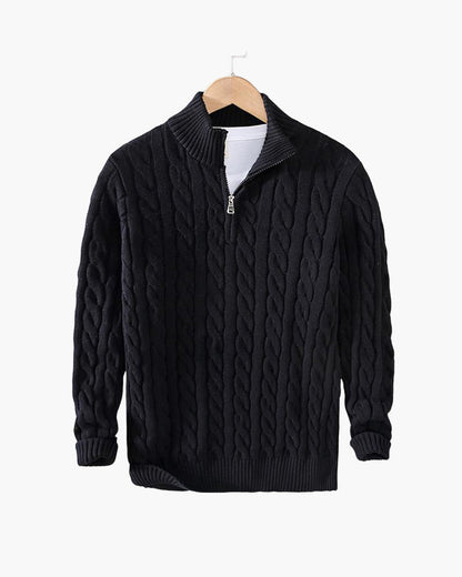 Jersey con cremallera trenzado