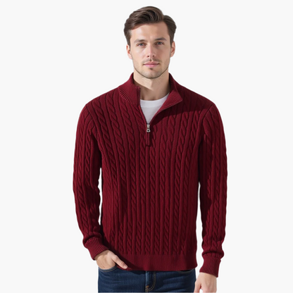 Jersey con cremallera trenzado