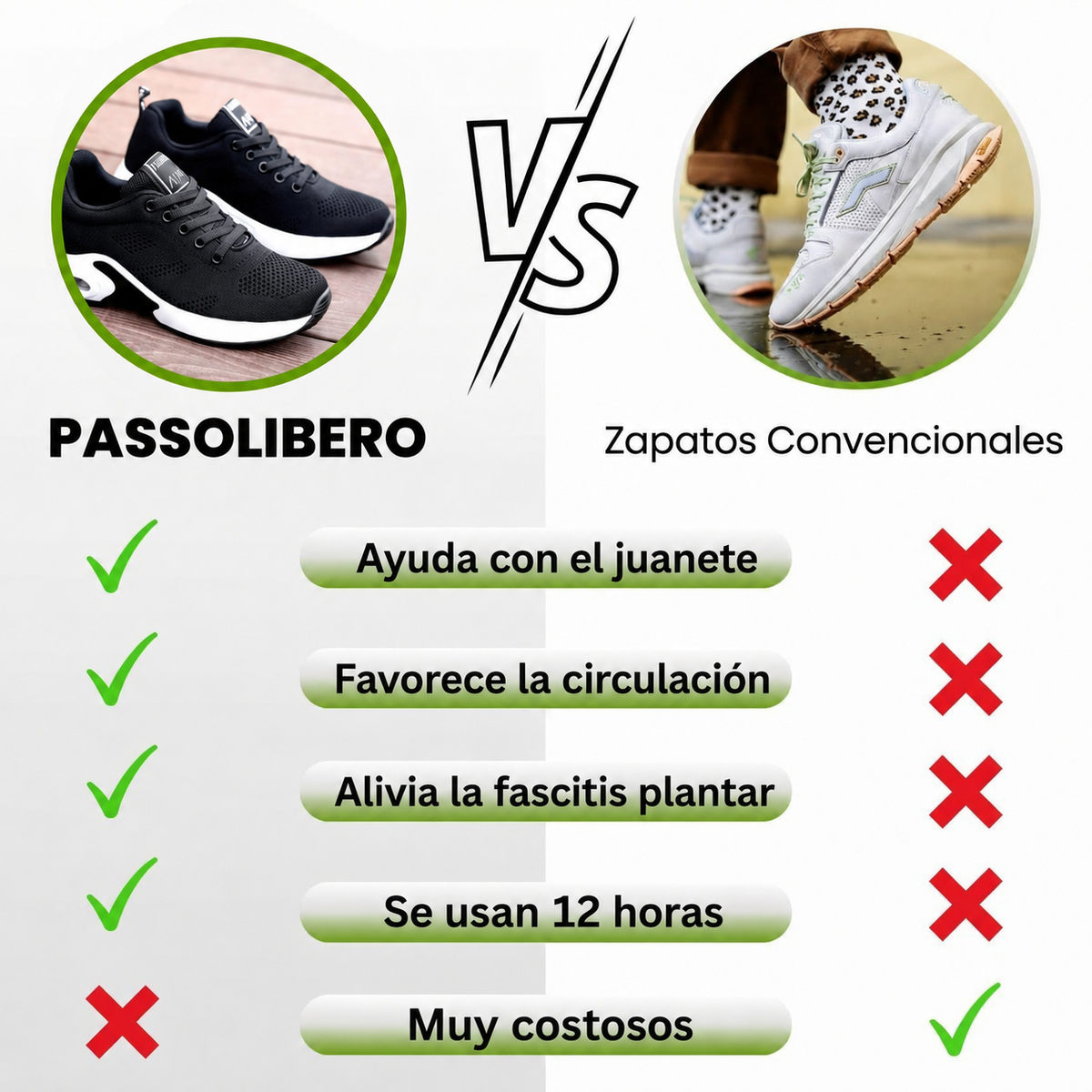 Zapatos ergonómicos y cómodos