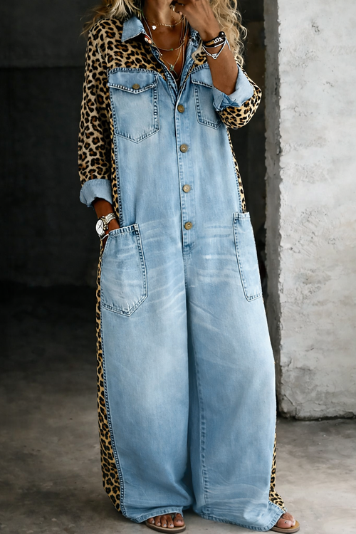 Amanda | Mono de denim de manga larga