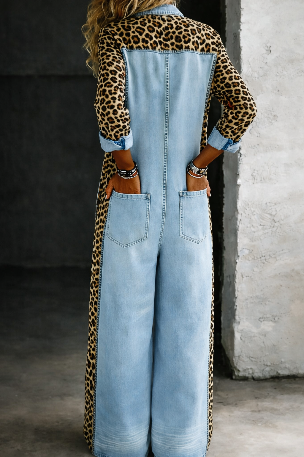 Amanda | Mono de denim de manga larga