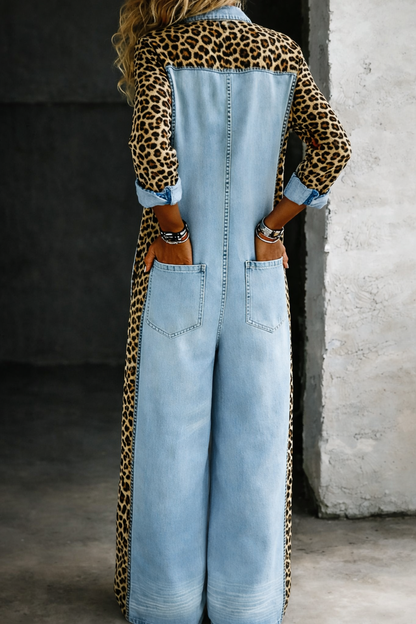 Amanda | Mono de denim de manga larga
