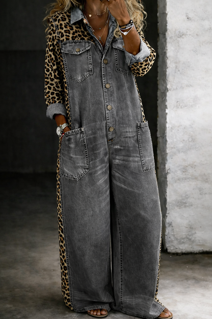 Amanda | Mono de denim de manga larga