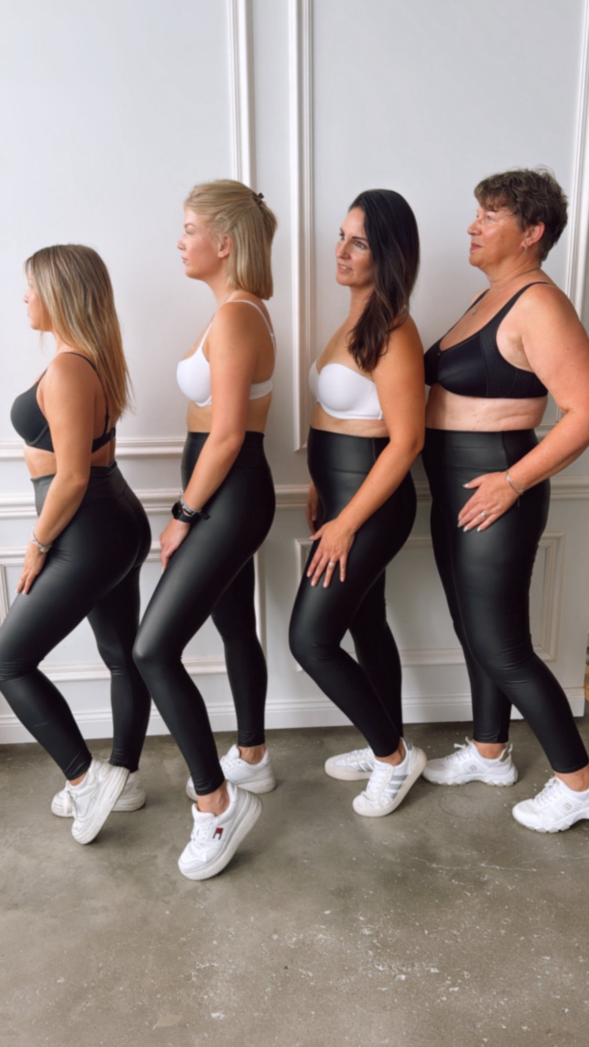 Leggins de cuero cintura alta