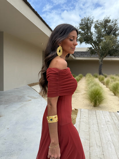 Toledo Dress -Terracota