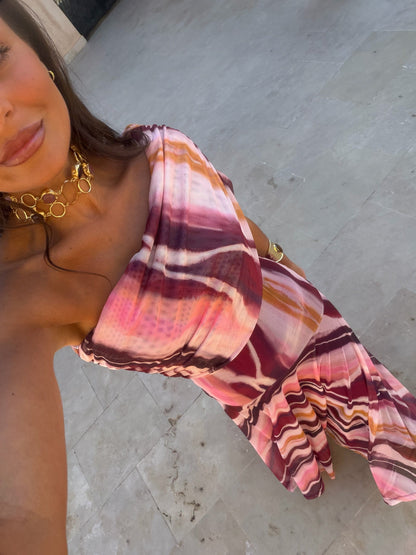 Toledo Dress - Estampado Morado