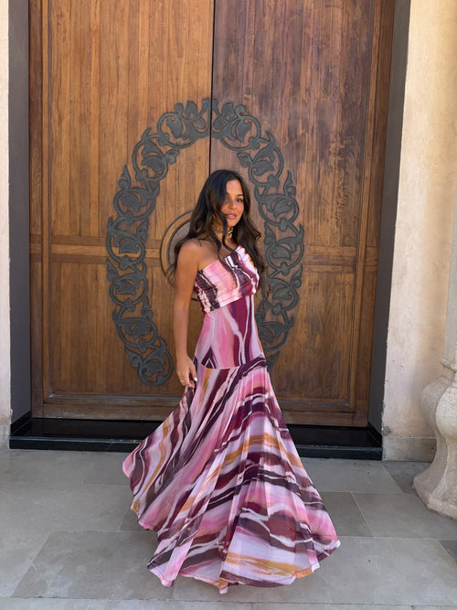 Toledo Dress - Estampado Morado