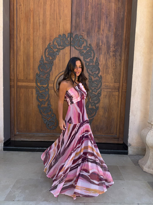 Toledo Dress - Estampado Morado