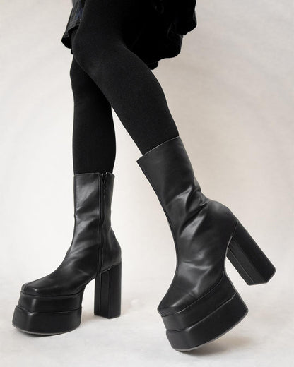Botas de tacón alto con plataforma