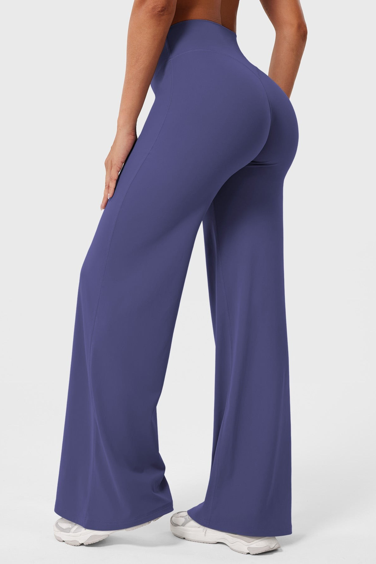 Leggings straight tiro alto
