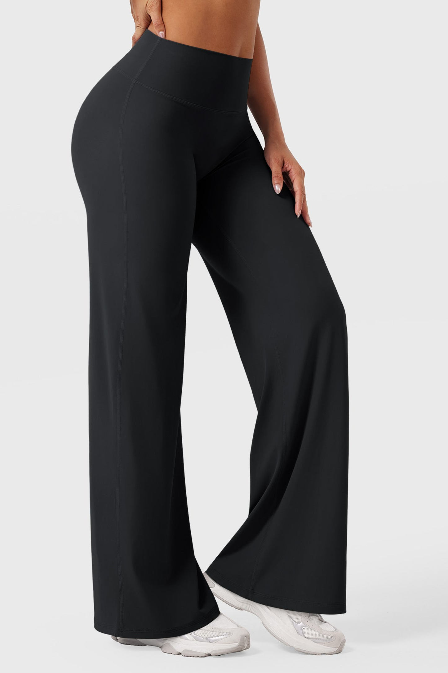 Leggings straight tiro alto
