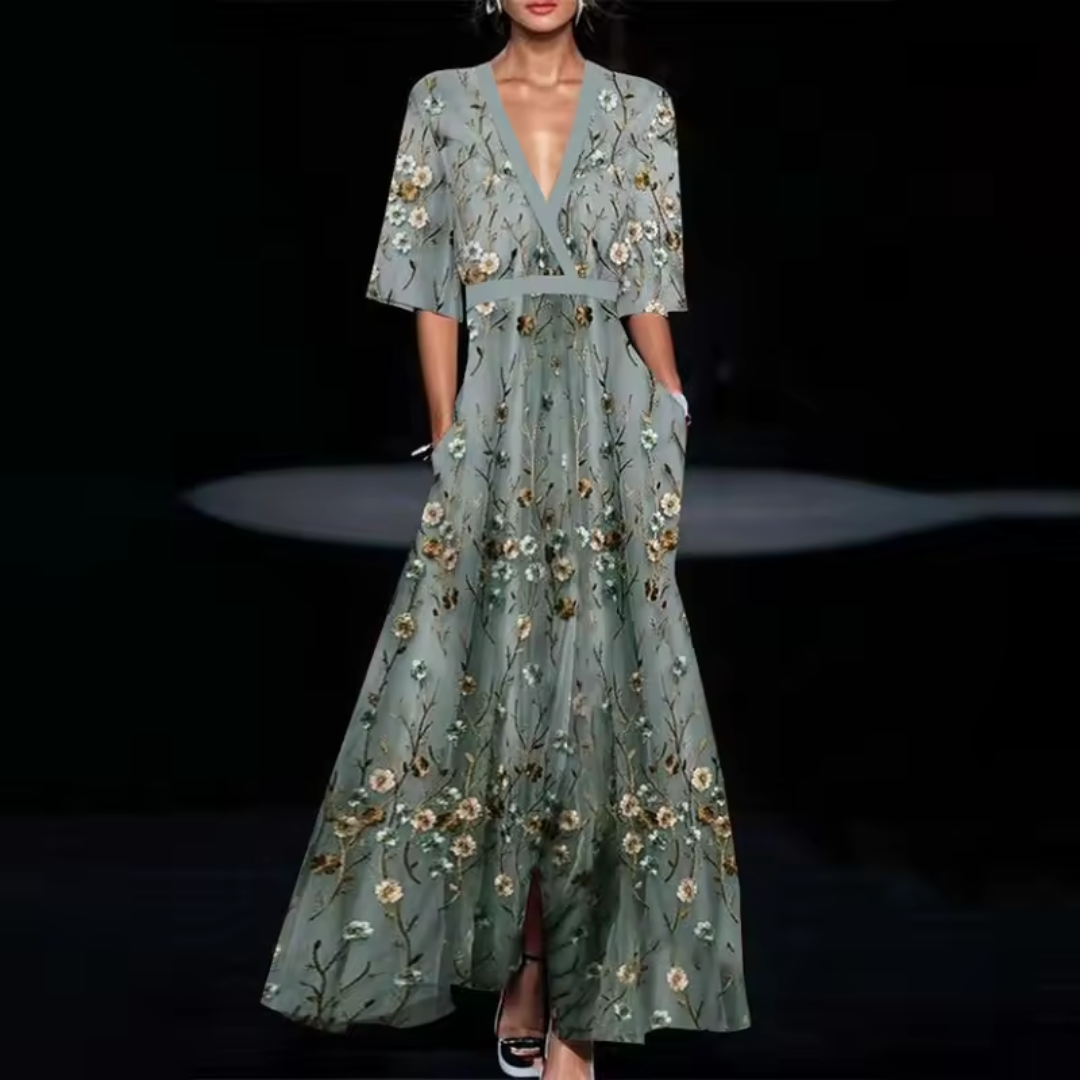 Michelle™ - Vestido Floral Cruzado Elegante