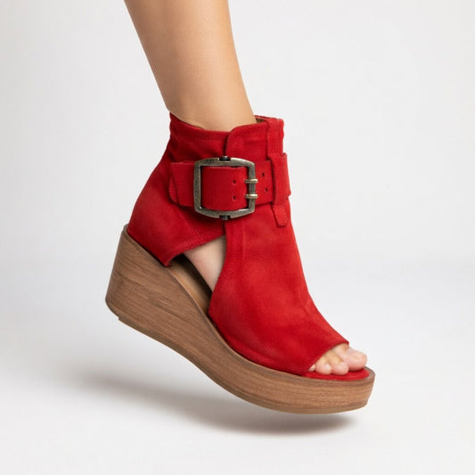 Orélisse - Botines con cuña y puntera abierta de estilo moderno