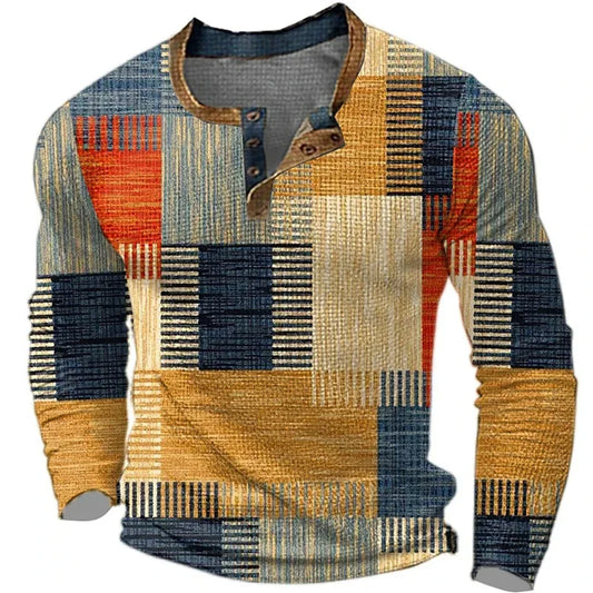 BEECK™ | Camiseta Manga Larga Estampada Hombre
