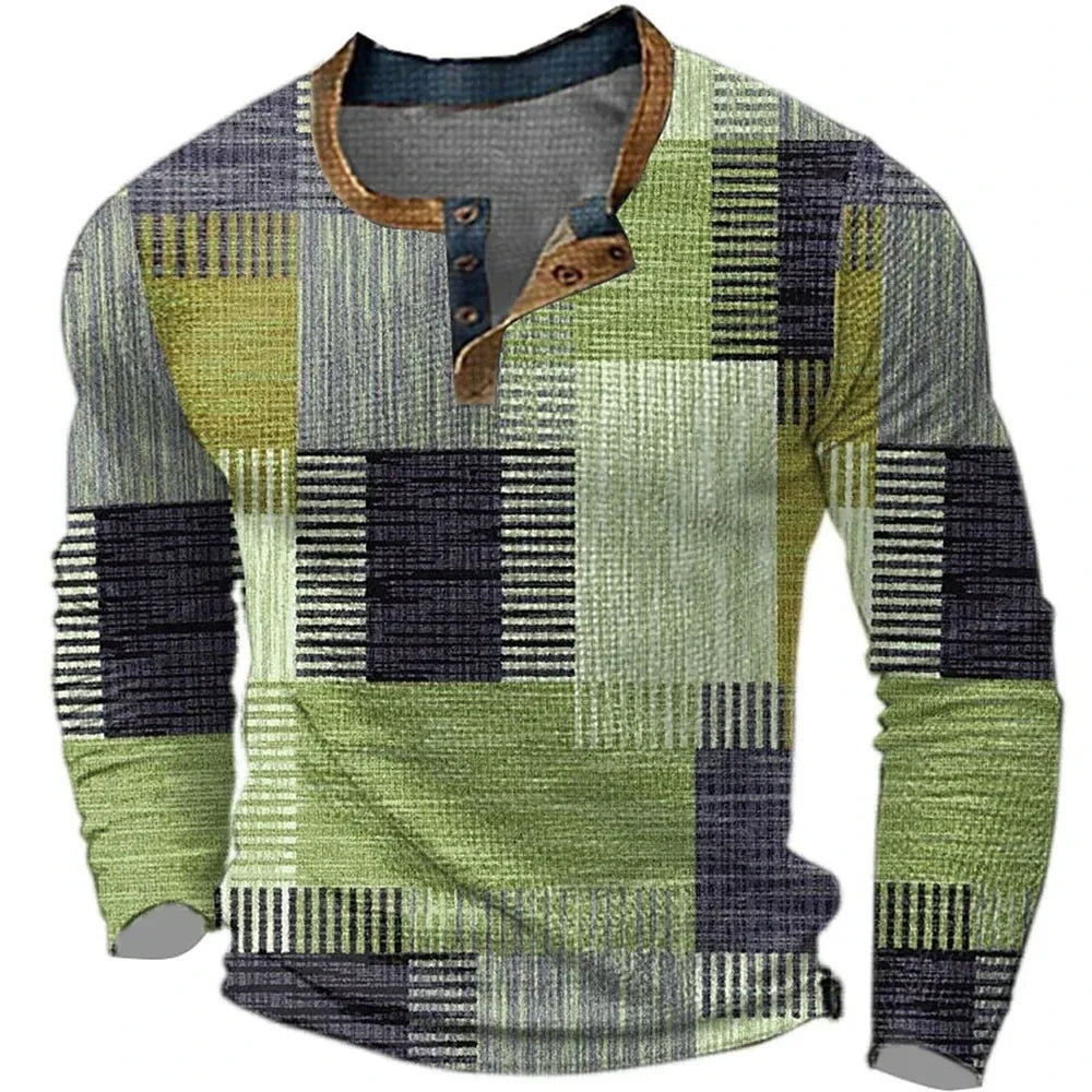 BEECK™ | Camiseta Manga Larga Estampada Hombre