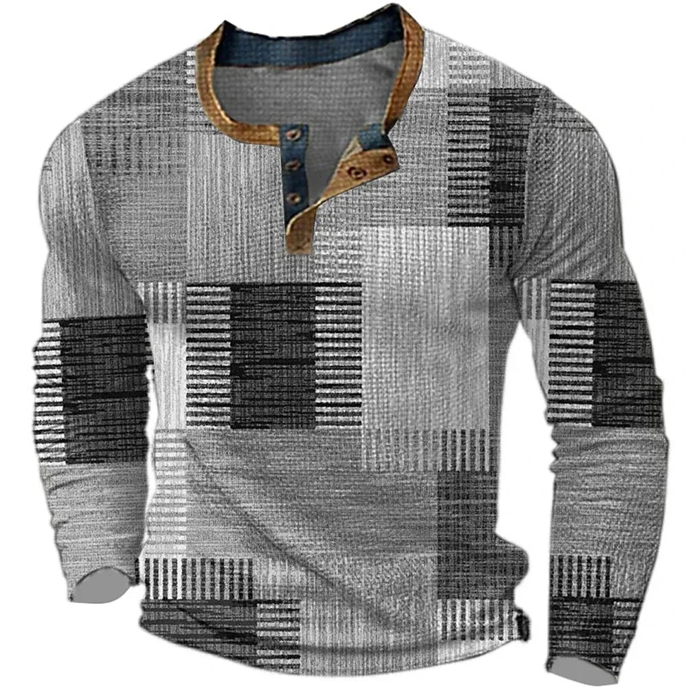 BEECK™ | Camiseta Manga Larga Estampada Hombre