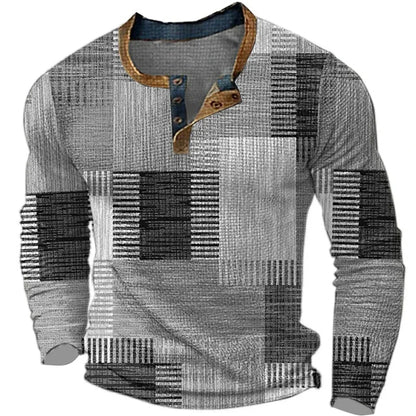 BEECK™ | Camiseta Manga Larga Estampada Hombre