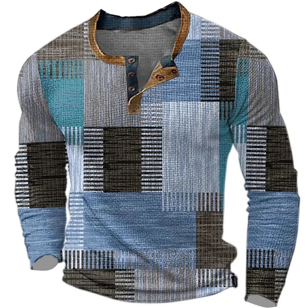 BEECK™ | Camiseta Manga Larga Estampada Hombre