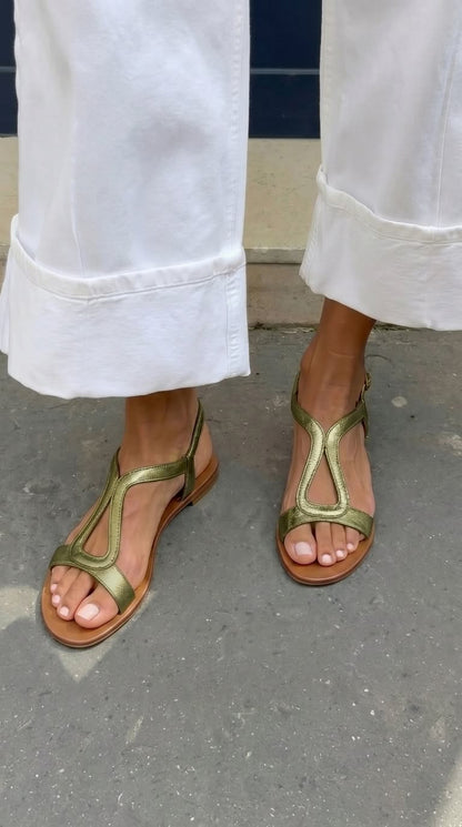 Sandalias casuales planas destalonadas