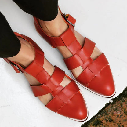 SANDALS TRESSÉS À POINTE