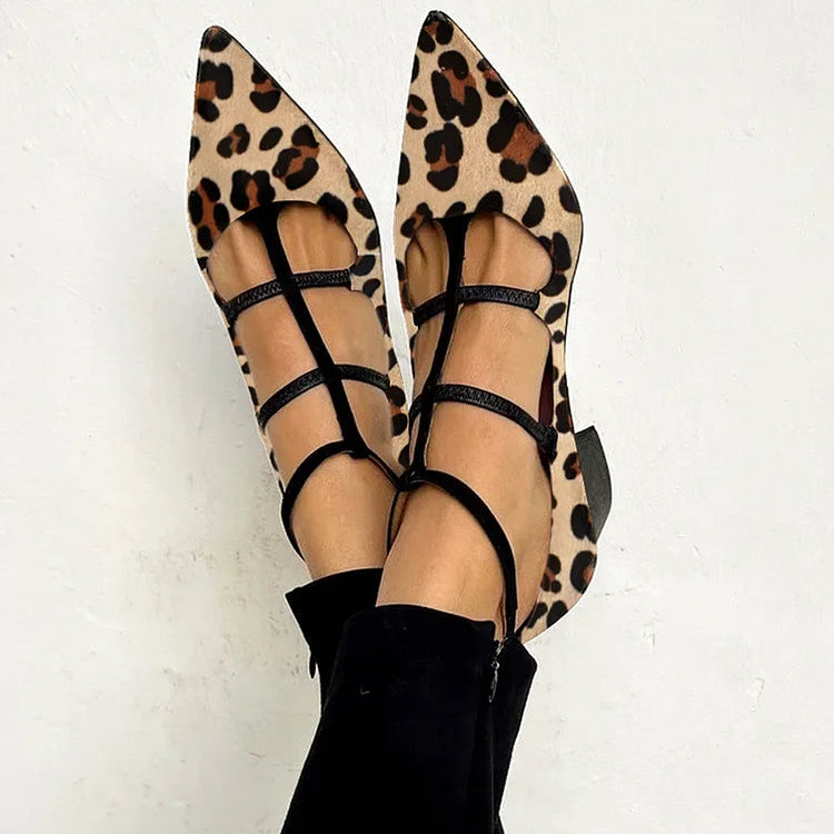Franca | Zapatos de Tacón con Tira de Leopardo
