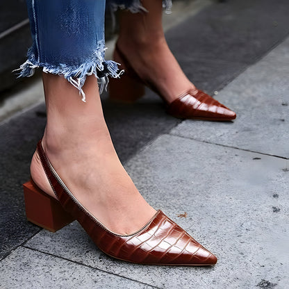 Graciela | Zapatos de Tacón con Puntera Ancha