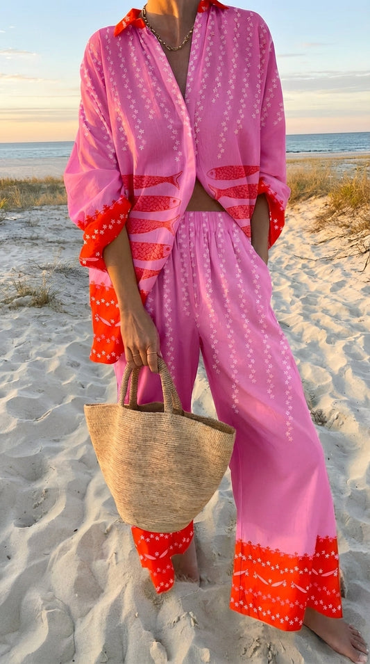 Isla | Conjunto Largo Rosa