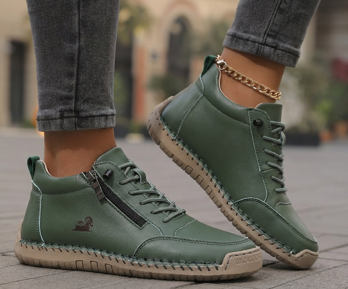 Zapatos ortopédicos cómodos Flora con cremallera