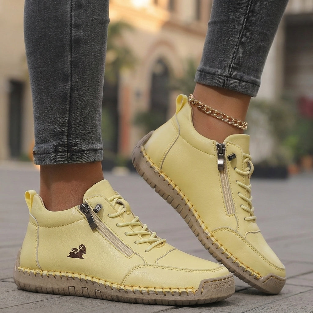 Zapatos ortopédicos cómodos Flora con cremallera