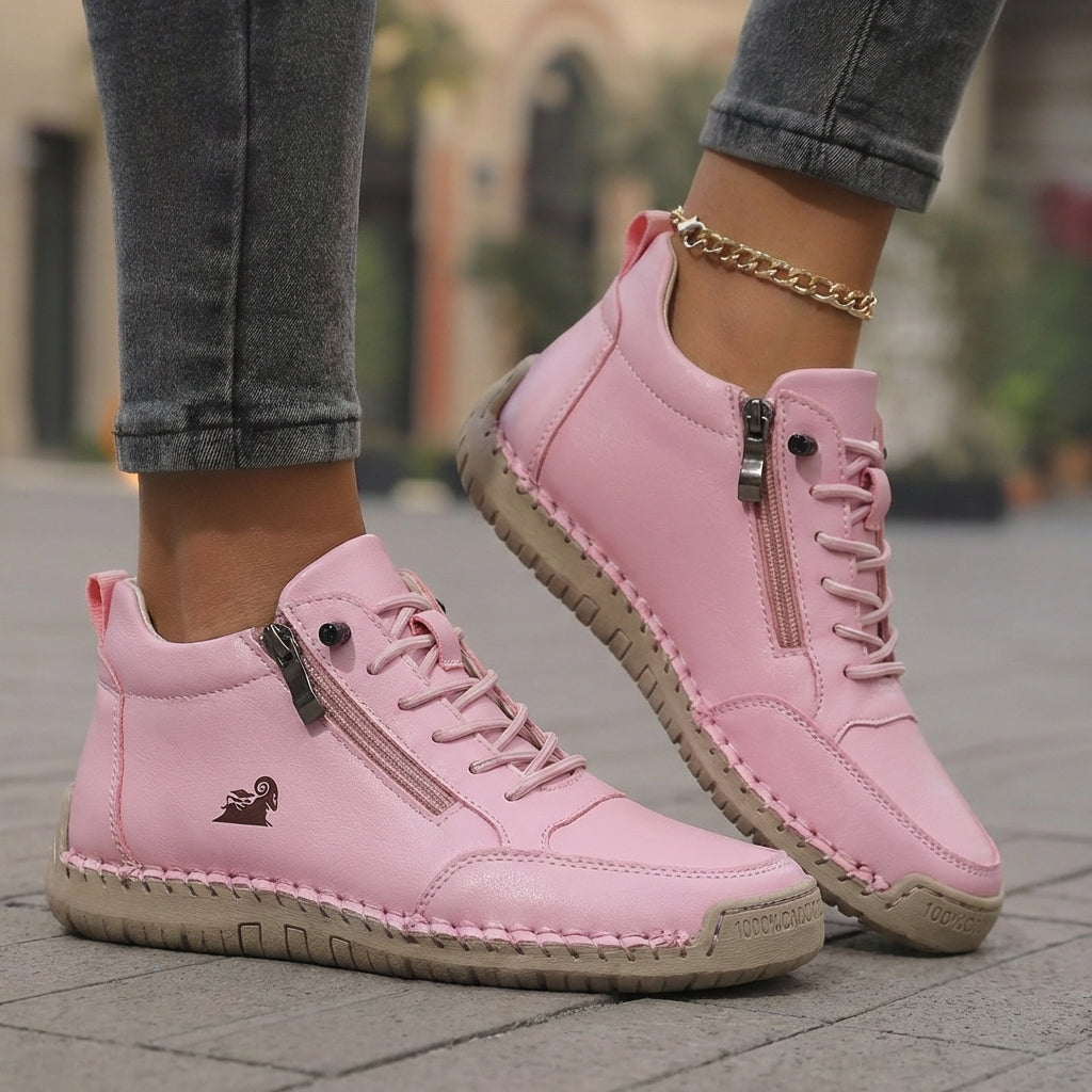 Zapatos ortopédicos cómodos Flora con cremallera